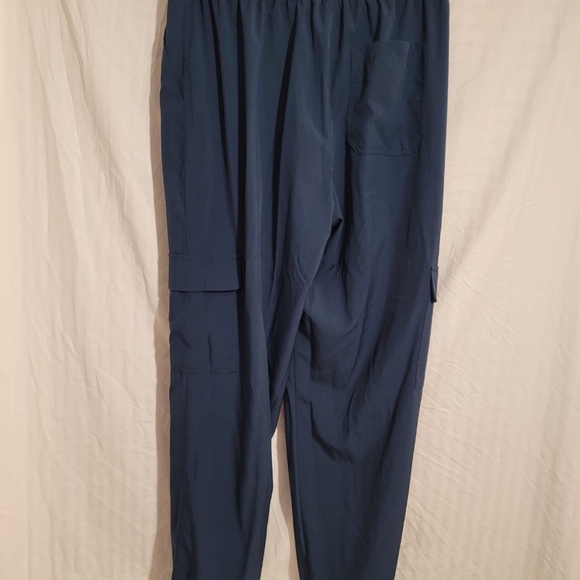 Women navy blue Cargo Crop Joggers - Picture 2 of 3